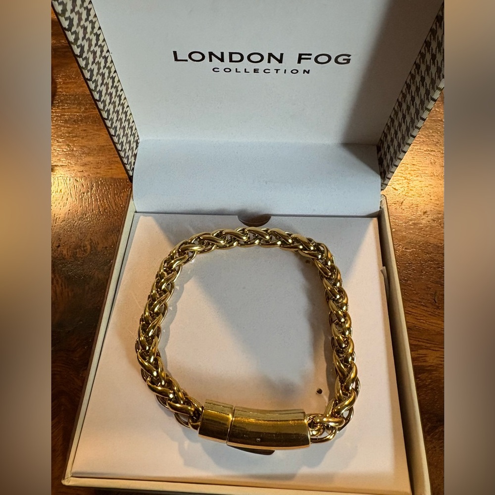 London Fog Unisex Interlocking Chain Bracelet